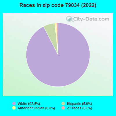 Races in zip code 79034 (2022)