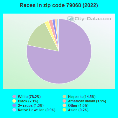 Races in zip code 79068 (2019)