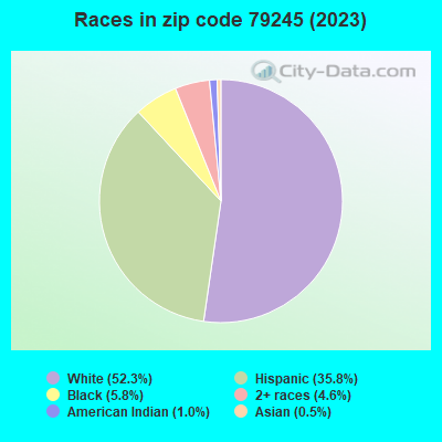Races in zip code 79245 (2021)