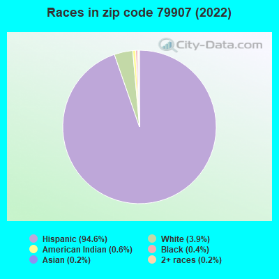 Races in zip code 79907 (2021)