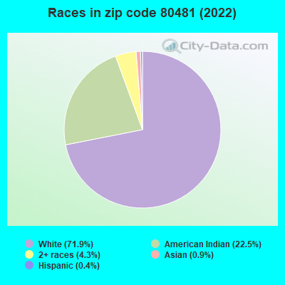 Races in zip code 80481 (2022)