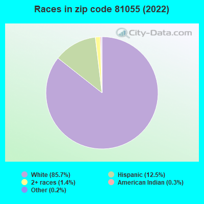 Races in zip code 81055 (2022)