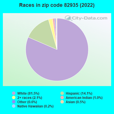 Races in zip code 82935 (2019)