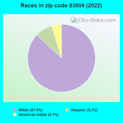 Races in zip code 83604 (2019)