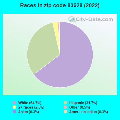 Races in zip code 83628 (2019)