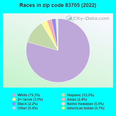 Races in zip code 83705 (2019)