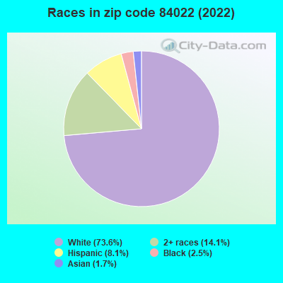 Races in zip code 84022 (2022)