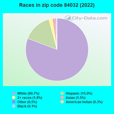 Races in zip code 84032 (2022)