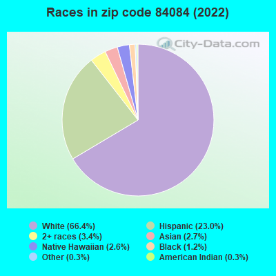 Races in zip code 84084 (2019)