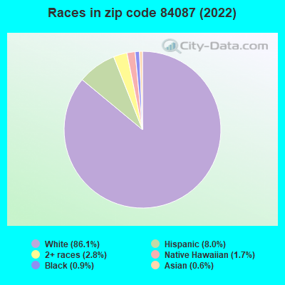 Races in zip code 84087 (2022)