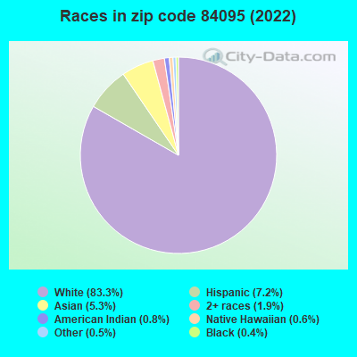 Races in zip code 84095 (2022)