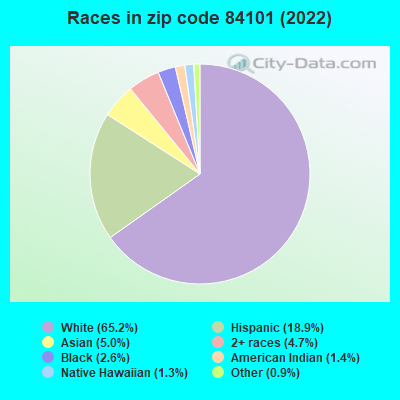 Races in zip code 84101 (2022)