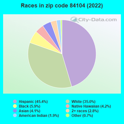 Races in zip code 84104 (2021)