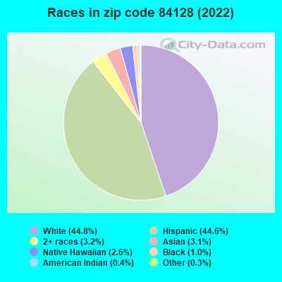 Races in zip code 84128 (2021)