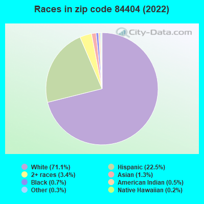 Races in zip code 84404 (2022)