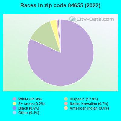 Races in zip code 84655 (2022)