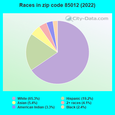 Races in zip code 85012 (2019)