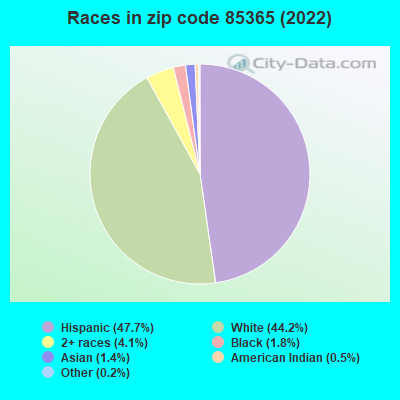 Races in zip code 85365 (2019)