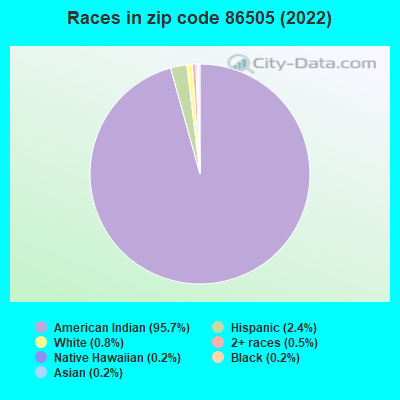 Races in zip code 86505 (2022)