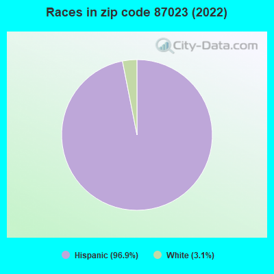 Races in zip code 87023 (2022)