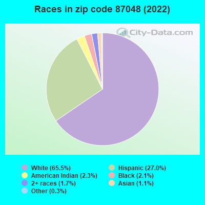 Races in zip code 87048 (2019)