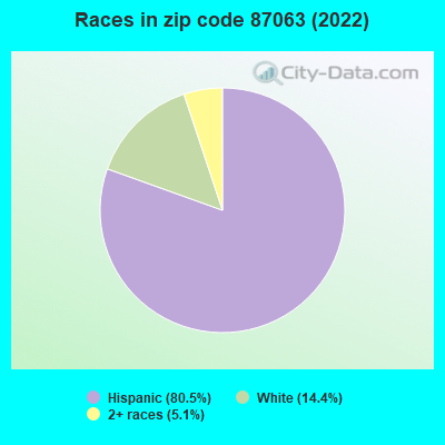 Races in zip code 87063 (2019)