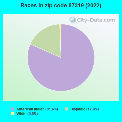 Races in zip code 87319 (2022)