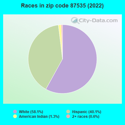 Races in zip code 87535 (2022)