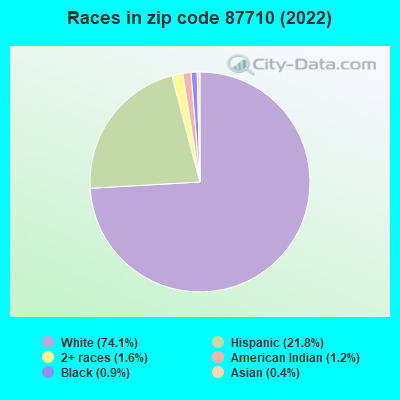 Races in zip code 87710 (2019)