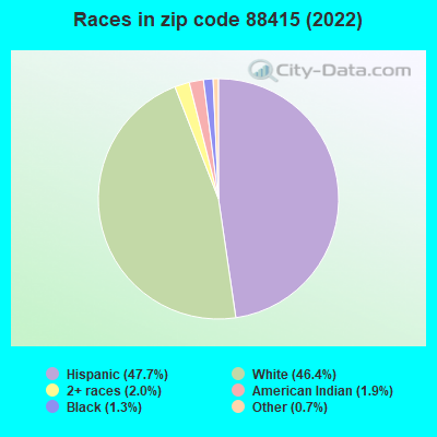 Races in zip code 88415 (2019)