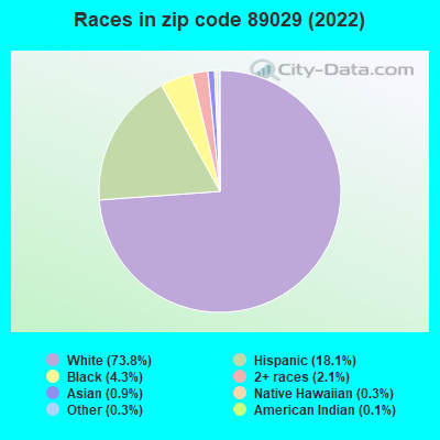 Races in zip code 89029 (2021)
