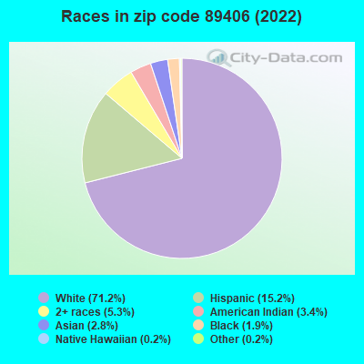 Races in zip code 89406 (2019)