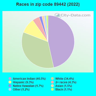 Races in zip code 89442 (2019)