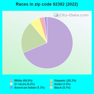 Races in zip code 92382 (2022)