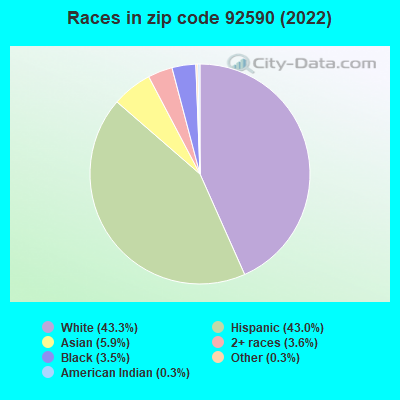 Races in zip code 92590 (2022)