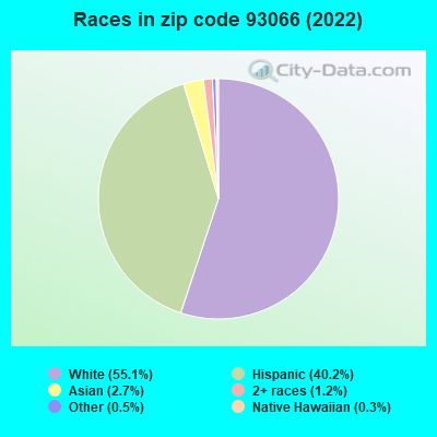 Races in zip code 93066 (2019)