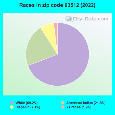 Races in zip code 93512 (2021)