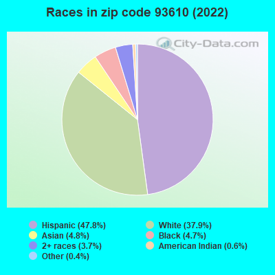 Races in zip code 93610 (2022)