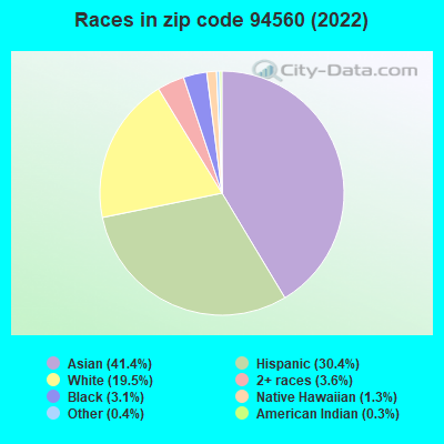 Races in zip code 94560 (2019)