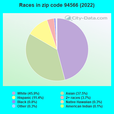 Races in zip code 94566 (2022)
