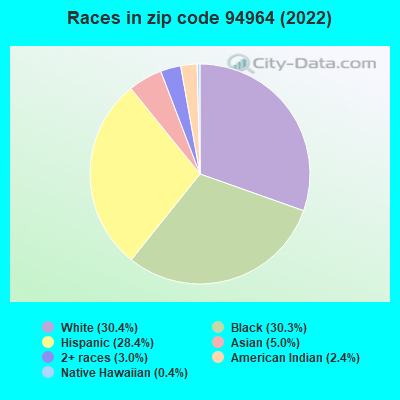 Races in zip code 94964 (2022)