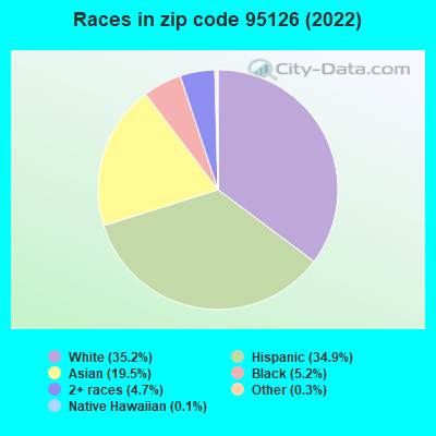 Races in zip code 95126 (2019)