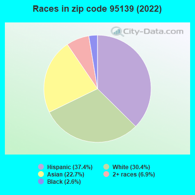 Races in zip code 95139 (2021)