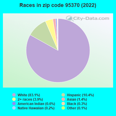 Races in zip code 95370 (2019)