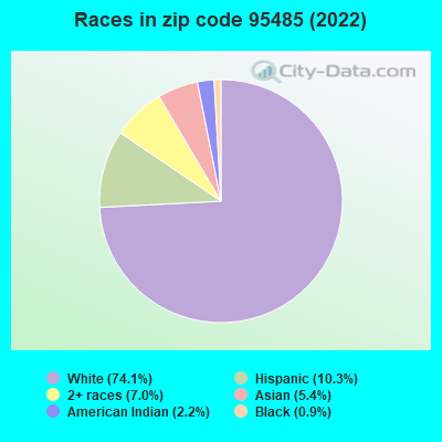 Races in zip code 95485 (2022)