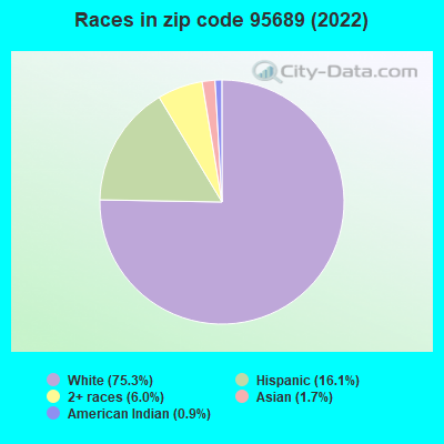 Races in zip code 95689 (2019)
