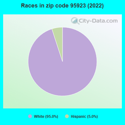 Races in zip code 95923 (2022)