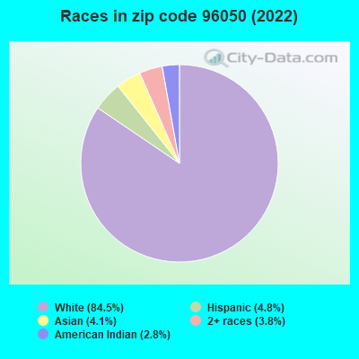 Races in zip code 96050 (2022)
