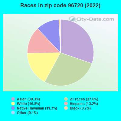 Races in zip code 96720 (2022)
