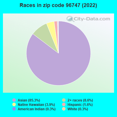 Races in zip code 96747 (2019)